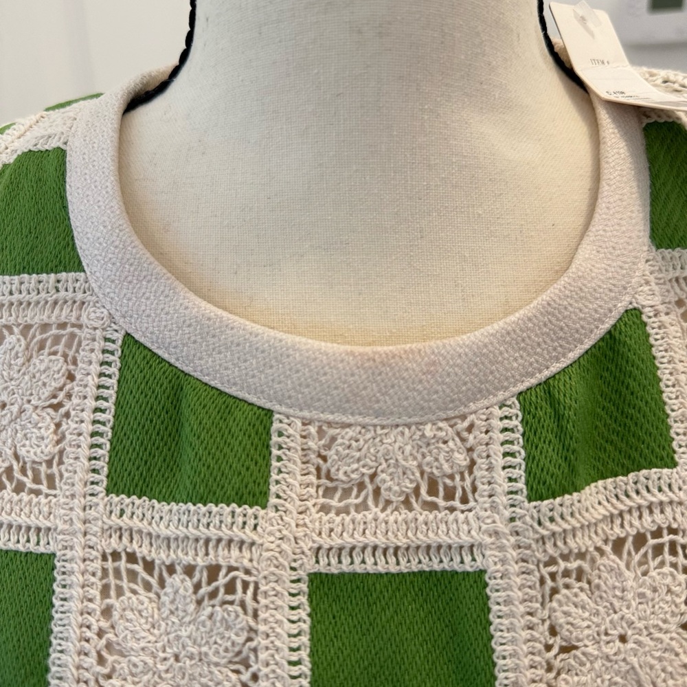 English Factory Crochet Patchwork Shift Dress NWT - image 7